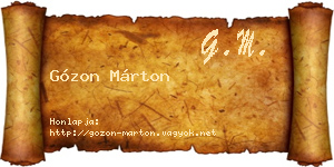 Gózon Márton névjegykártya