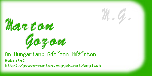 marton gozon business card